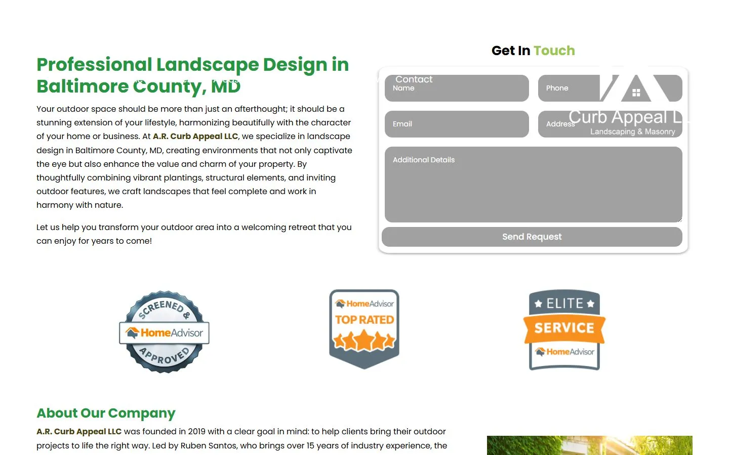 A.R. Curb Appeal old website
