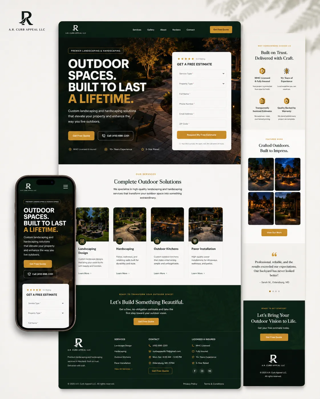 A.R. Curb Appeal website by Visual Works — view 1